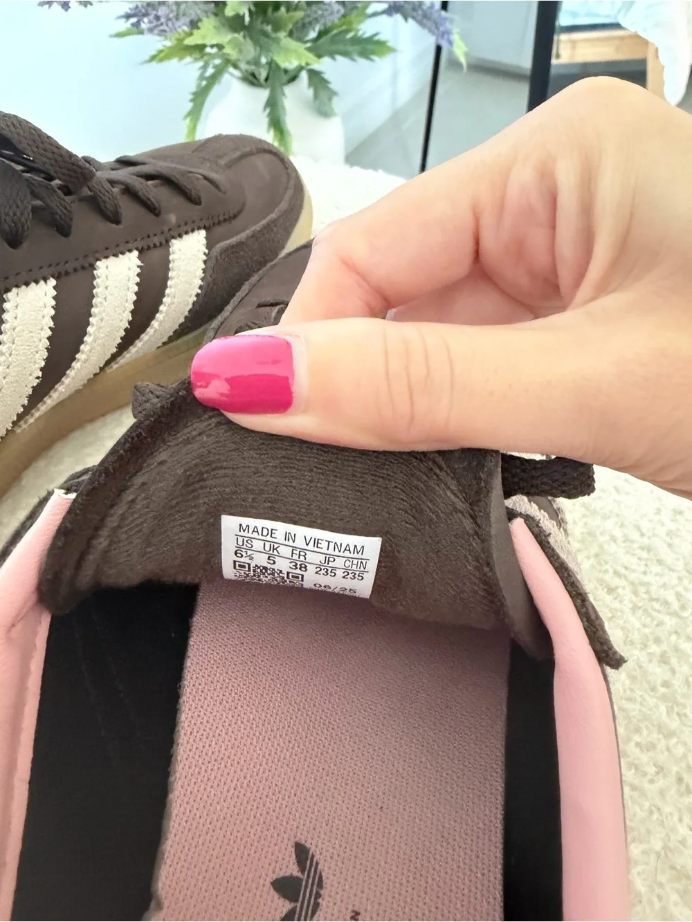 CUTE Adidas Spezial Brown & Pink Suede Sneakers